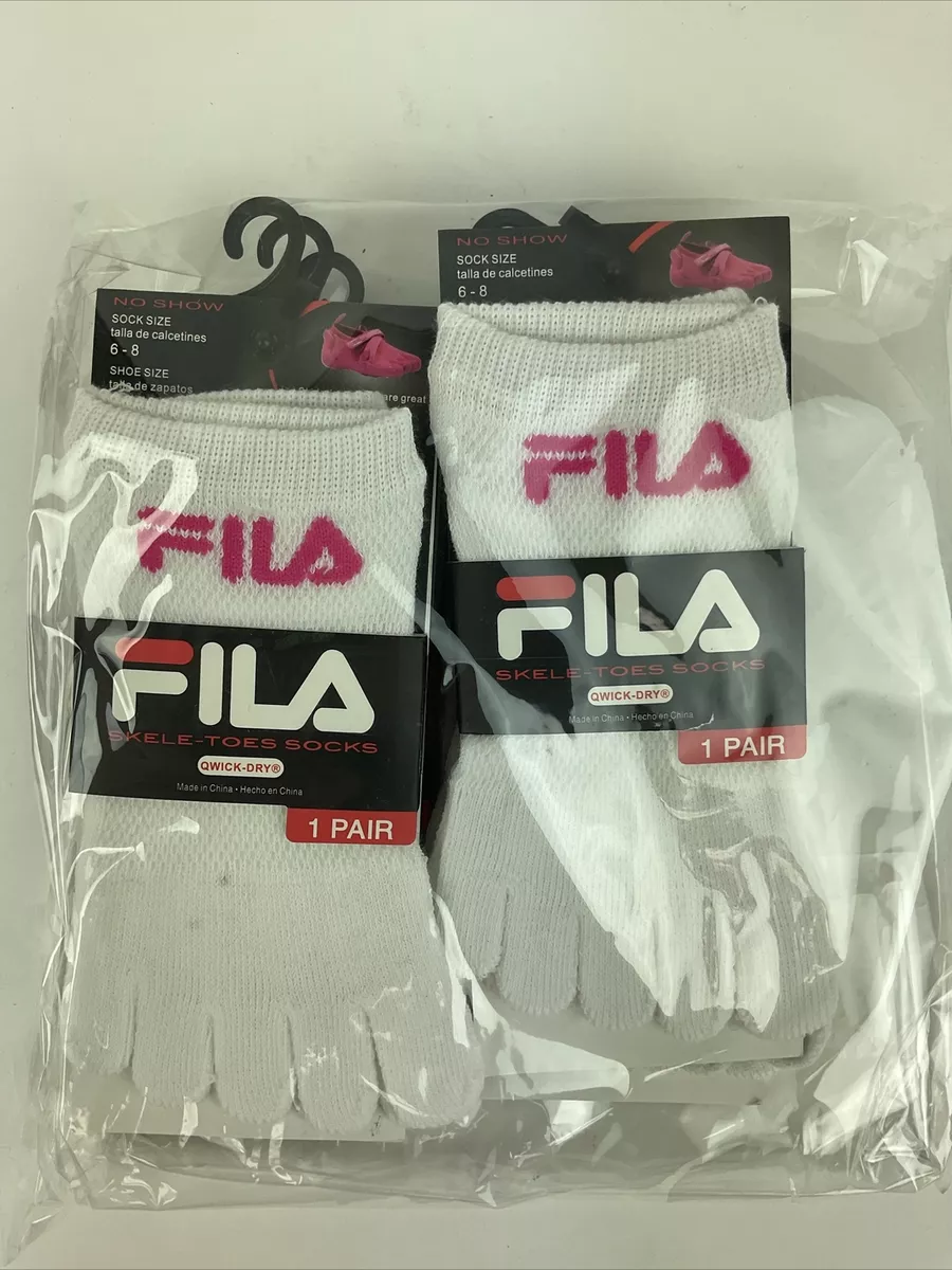 Landmand Highland Luftfart 6 pairs Fila Skele-toes Socks Girl Boy Size 6-8 Shoe Size 10.5-4 Qwick-Dry  | eBay