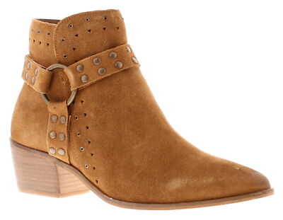 Damen Stiefeletten Blythe Reißverschluss hellbraun UK-Größe