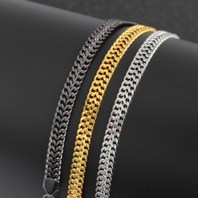 Luxury Men Stainless Steel Chain Bracelet Cuban Curb Link Hip Hop Jewelry-x$