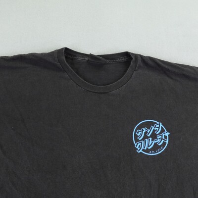 Vintage Santa Cruz Shirt Mens Medium Black Blue Japanese Hand