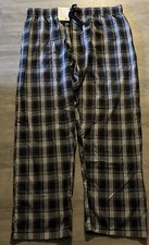 NWT Men's Hanes Woven Stretch Sleep Pant Pajamas Pant Cotton Blend Plaid