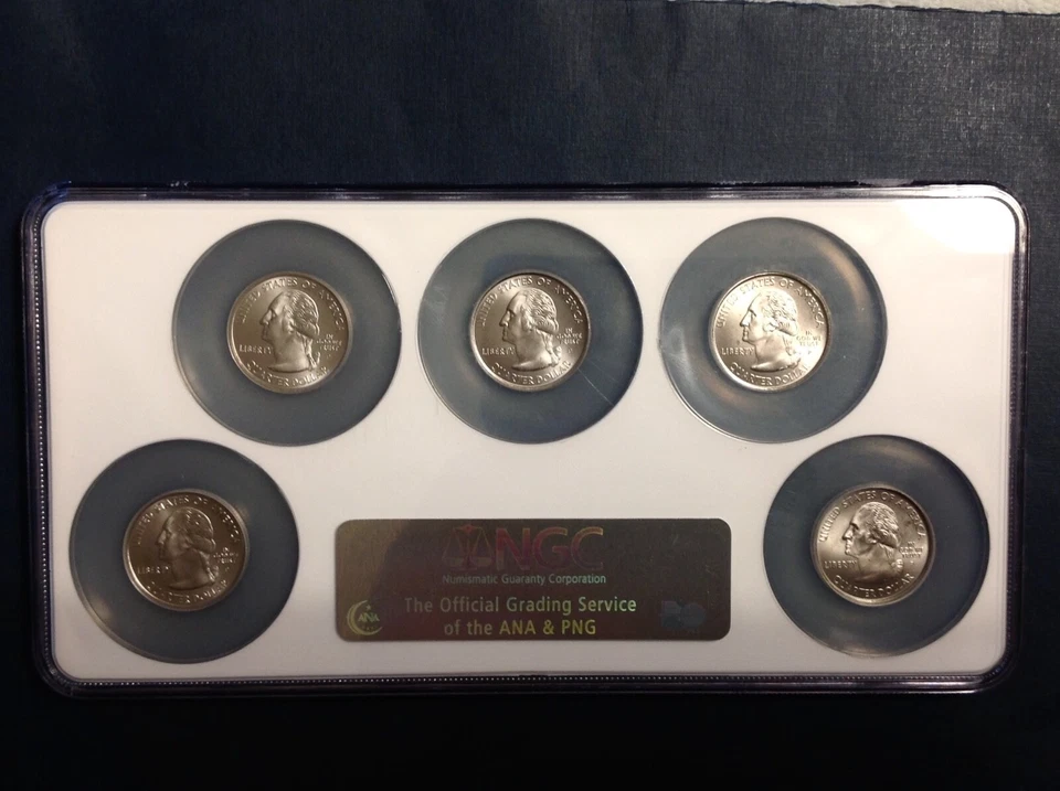 2007 P Satin Uncirculated Set State Quarters NGC MS66 cd - Image 2 of 2