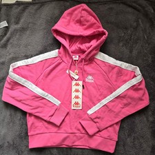 Kappa Hooded Cropped Top Fuschia Jacket Size Xl Womens