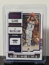 2023-24 Panini Contenders #31 CJ McCollum Game Ticket Purple /199 Pelicans