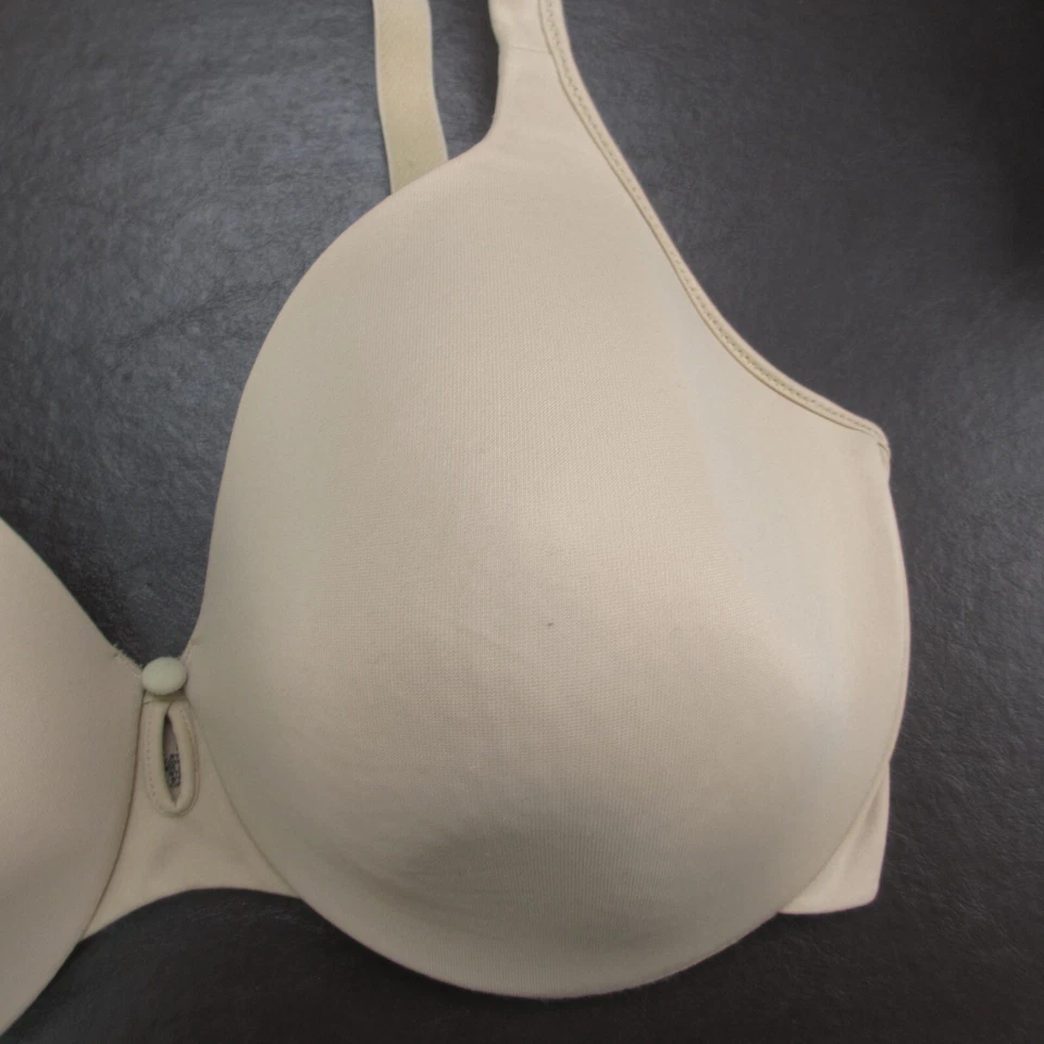 Sutiã Bali tamanho 36DD bege acolchoado com aro fecho ajustável atrás - Imagem 4 de 4