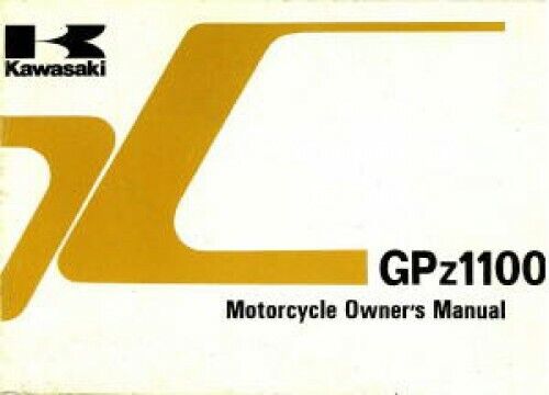 1983 Kawasaki ZX1100-A1 GPz Motorcycle Owners Manual - Bild 1 von 1