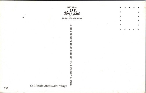 California Mountain Range Postcard VTG UNP Mike Roberts Vintage Unused Chrome - Bild 2 von 2
