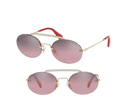New in Case Original $500 MIU MIU Evolution Rhinestone Rimless  