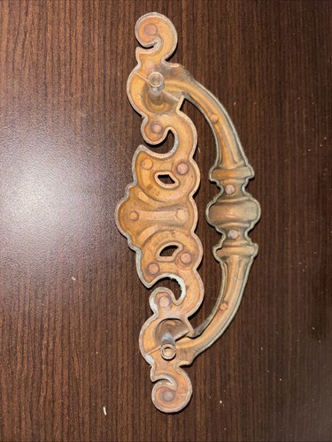 3 Vintage SCHUBLADENGRIFFE / GRIFFE in Messingoptik groß verziert - Bild 5 von 8