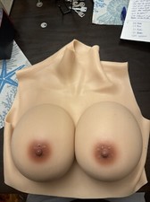 C-D Cup Silicone Breast Forms Breastplate Fake Boobs For Drag Queen Crossdresser