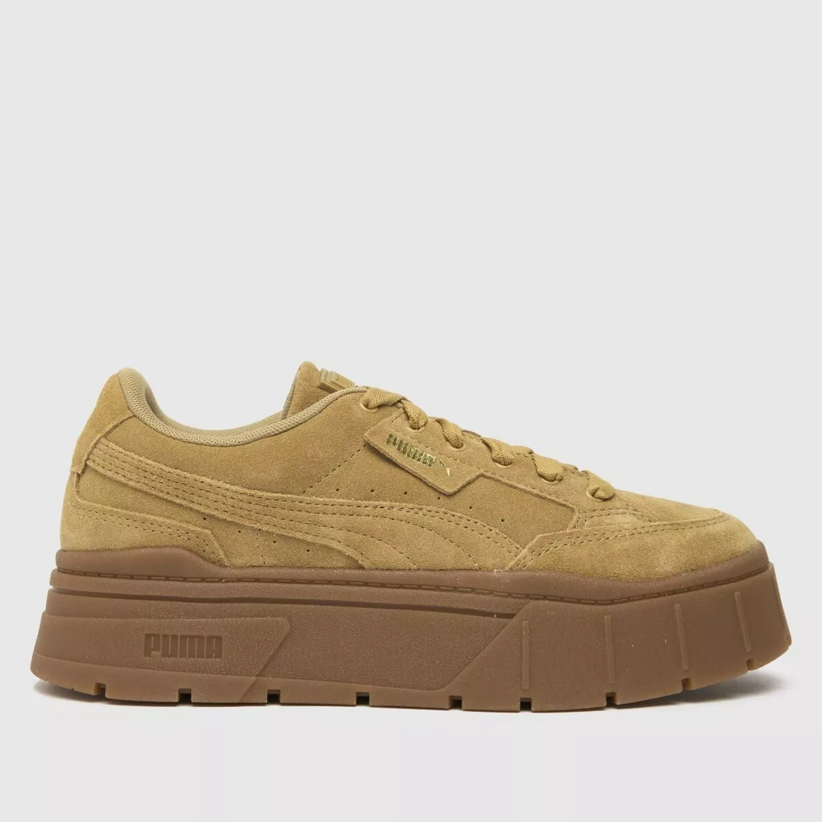 Puma platform trace trainers in shop white black with gum sole