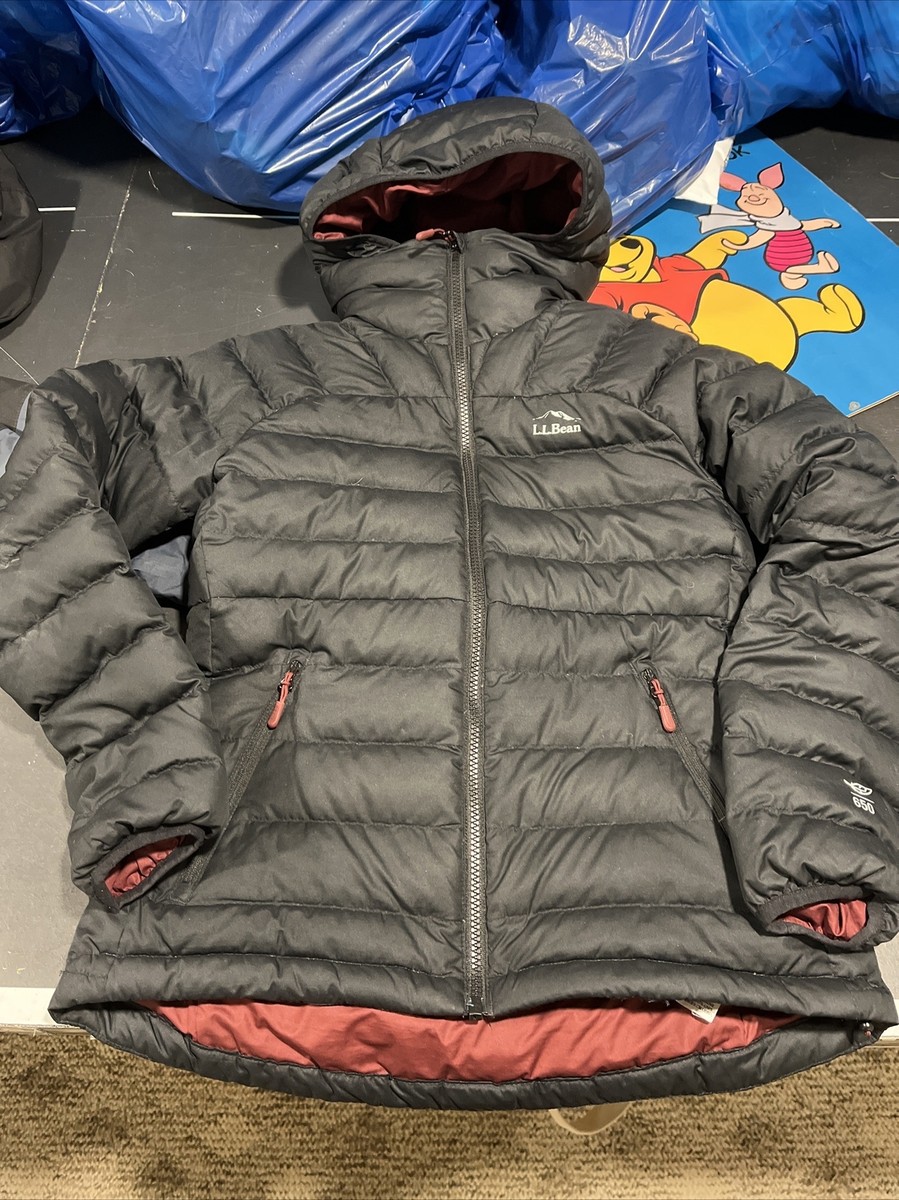 Women’s Bean's Down Hooded Jacket Black Size XXS