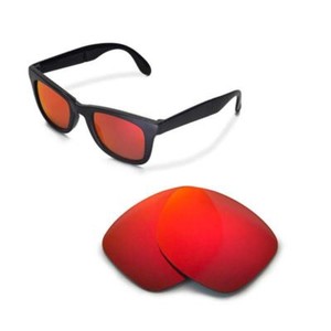New Walleva Polarized Fire Red Lenses For Ray Ban Wayfarer Rb2140 50mm Ebay