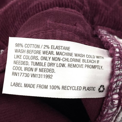 Cat & Jack Girls Size 4 Skinny Jeans Super Stretch Button Closure Burgundy - Picture 9 of 13