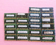 22pcs 1GB SoDIMM memory DRAM various brands Samsung Hynix Micron Kingston