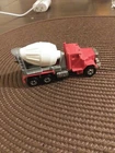 Vintage bw metal chassis Hot Wheels Peterbilt Cement Mixer  Red truck
