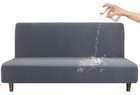 Waterproof Futon Cover Leakproof Armless Stretch Jacquard Washable Dk Gray Small