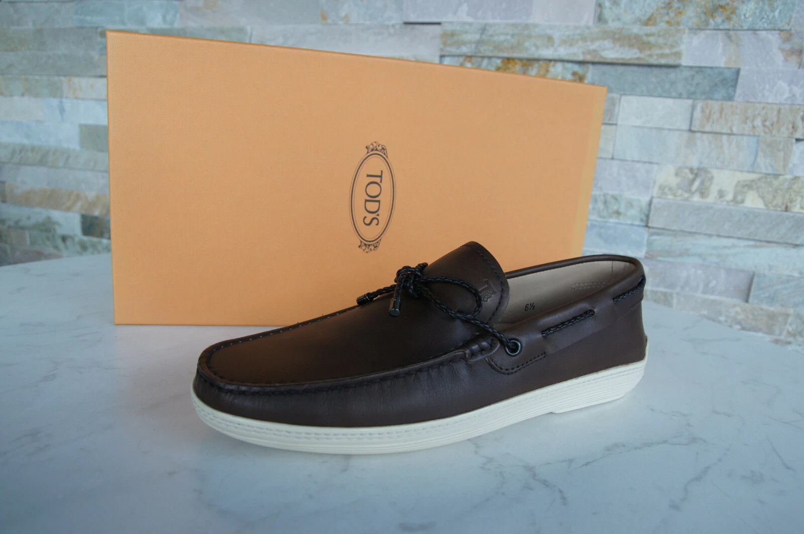 TOD’S Tod's Slipper 40 5 6 5 scarpe mocassini marrone scuro nuovo prezzo consigliato 370 €
