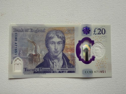 Queen Elizabeth II Polymer £20 Schein 1851 (mit Druckfehler)