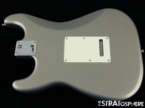 2022 Fender Player HSS Stratocaster Strat LOADED BODY Guitar Parts  Silver - Picture 2 of 2