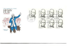 HENRY CLAY REKNOWN ORATOR THE GREAT PACIFICATOR 1983  FARNAM CACHET FDC UNADDR