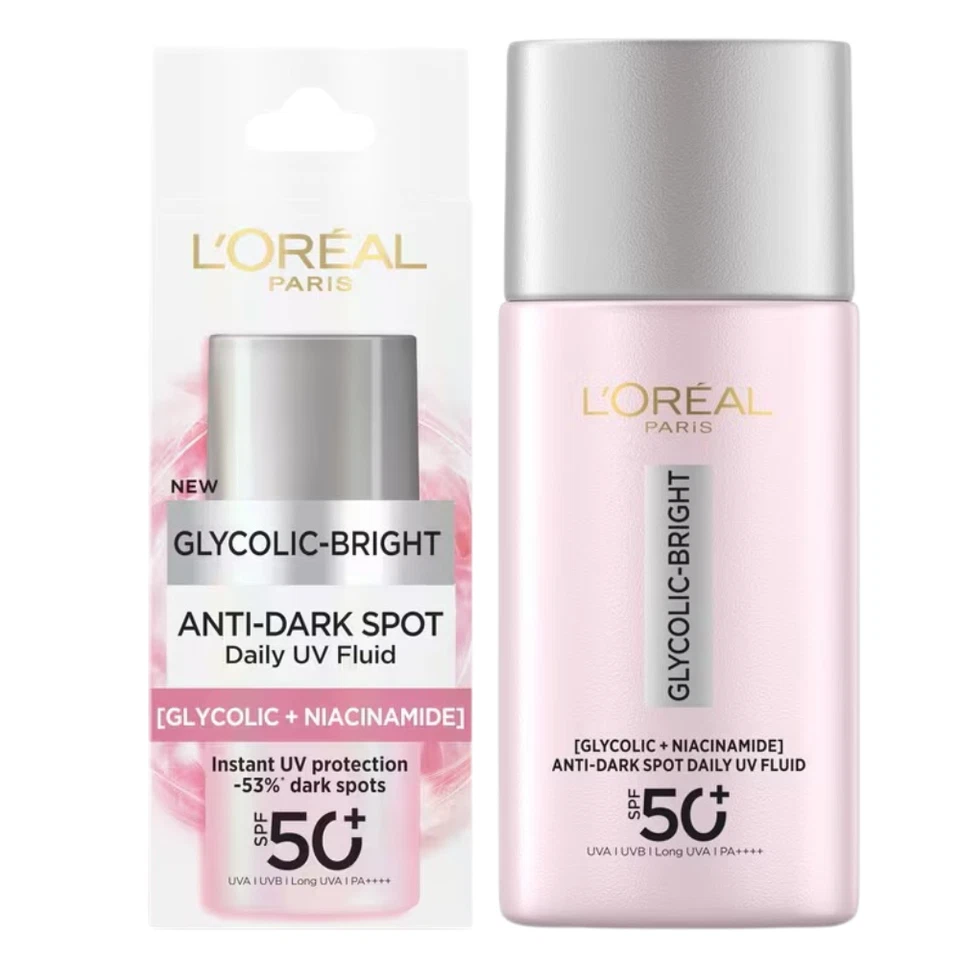 L'Oreal Paris UV Fluid Glycolic-Bright Anti-Dark Spot Daily SPF 50+ PA+ UVA/ UVB - Image 2 of 4