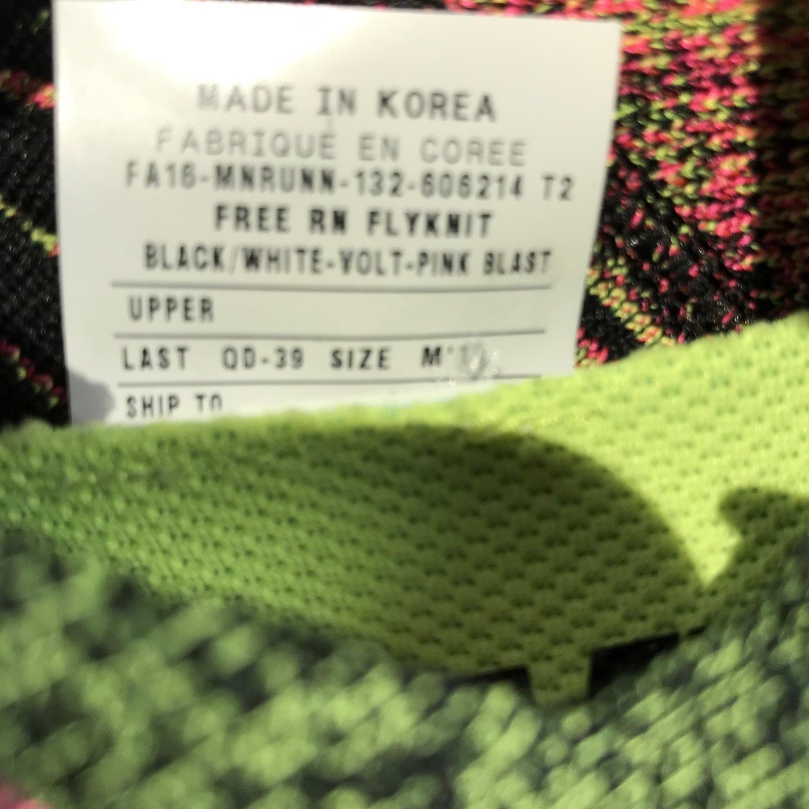 Nike Free RN Flyknit OC Multi-color (843430 10, 999) Men's Sz. 10, (843430 44 EUR SAMPLE 9628ad Nike Free RN Flyknit OC Multi-color (843430 10, 999) Men's Sz. 10, (843430 44 EUR SAMPLE 9628ad