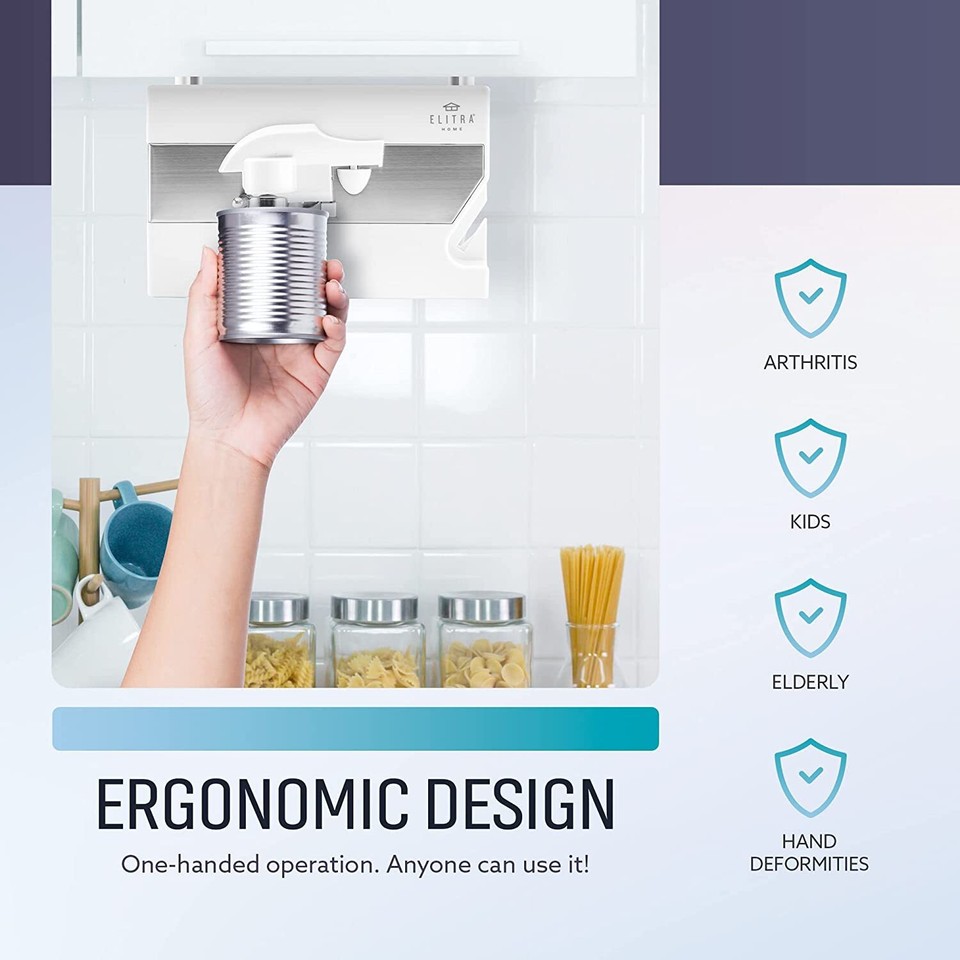 3 in 1 Under the Cabinet Electric Can Opener, Blade Sharpener, Bottle ...