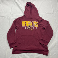 Washington Redskins 1932 Boys Hoodie Red Long Sleeve Pockets NFL Apparel 10-12 L