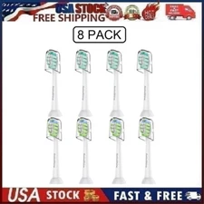 GottaShine 8 Pack Replacement Toothbrush Heads Compatible with Soni²care White