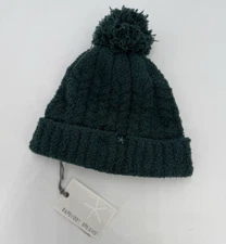 Barefoot Dreams Cozy Chic Pom Pom Beanie in Dark Emerald NWT $55 Soft Plush Cozy