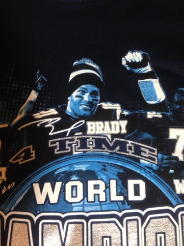 Vintage 2014 Patriots Championship Tee Shirt Blue Size XL New NFL - Picture 4 of 12