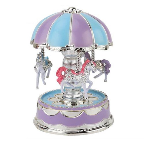 Vintage Horse Child Carousel Box Birthday Gifts Clockwork Music Musical Toy Kids - Picture 13 of 14