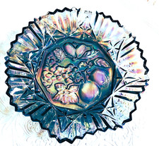 Vintage Iridescent Carnival Glass Petal/Sunflower Bowl — listing 6