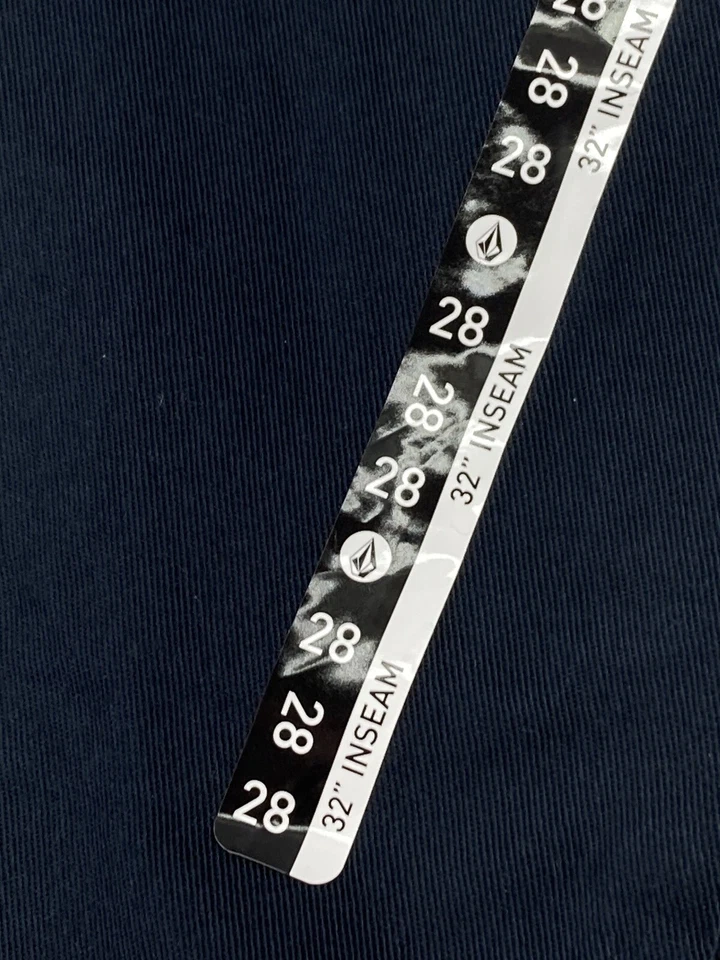 Volcom Frickin Modern Pants Men 28X32 Blue Navy Straight Chino Stretch NWT - Image 4 of 4