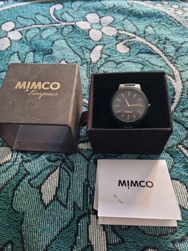 MIMCO Black Metal Link Watch Time Piece Rose Gold BNWT $279 - image 2 of 4