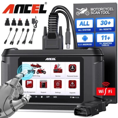 ANCEL MT500 Plus Motorcycle OBD2 Scanner Diagnostic Scan Tool Fits for BRP Honda