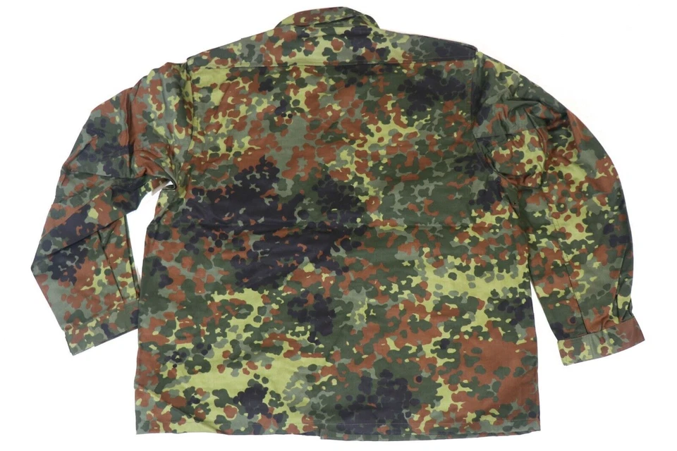 Chaqueta Flecktarn Bundeswehr Alemana Camuflada Militar Mancha Camisa Ejército Bosque Foto 3 de 4