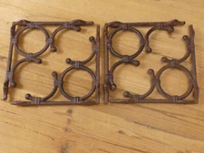 4 Brackets Shelf Brace Wall Tiki Hut Cast Iron Brackets Corbels Plant Hook Plant