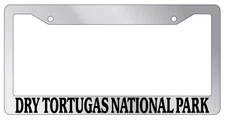 Chrome License Plate Frame Dry Tortugas National Park Auto Accessory 1236