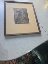 Ernst Geissendorfer "Rothenburg Tauter Etching Print Signed Framed Etch