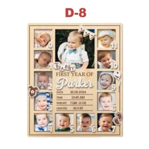 Marco de fotos de bebé de primer año imagen mensual nombre personalizado GRAN IDEA DE REGALO Foto 3 de 4