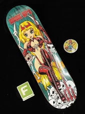 RARE Devil Girl Maiden Hookups Skateboard Deck Jeremy Klein JK Industries Anime