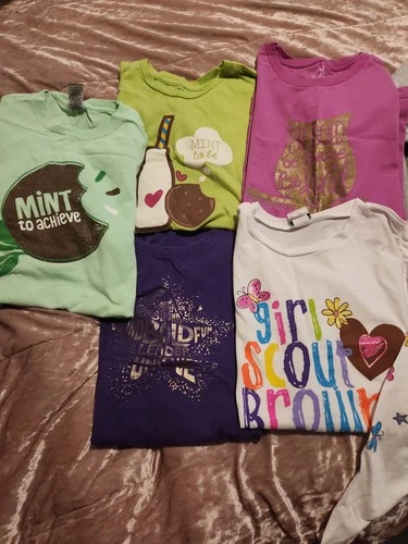 Lot of 5 Girl Scout Tshirts Size M-L