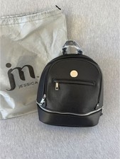 NWT Jessica Moore Mini Backpack Purse - Black Faux Leather