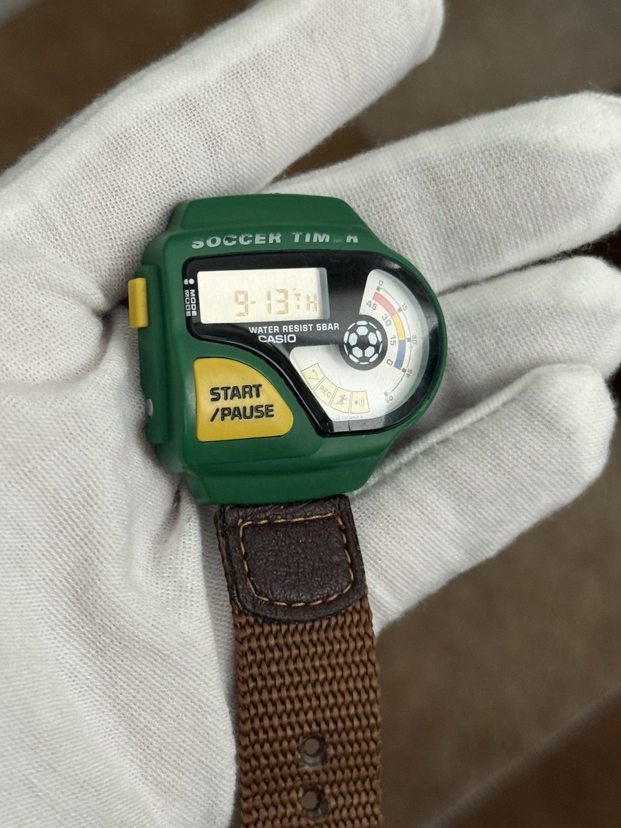 Rare Vintage Casio Soccer Timer SCT-20 Ana-Digi Sports Watch