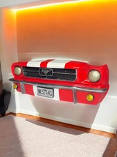 Ford Mustang Car Front Sculpture Iconic Red & White Car D�cor ? Hand made 