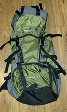 Hi-Tec Nova 65 Hiking Camping Backpack Padded With Internal Frame  Green 