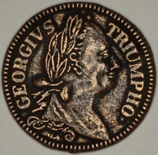 Vintage 1783 Colonial GEORGVIS TRIUMPHO Restrike Fantasy Copper Coin Token