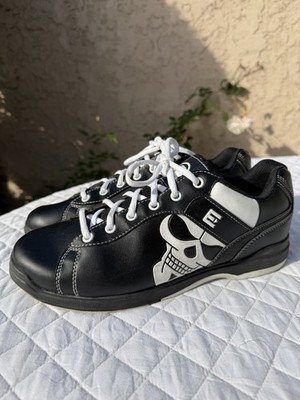 Etonic Skull Men's Size 9.5 42.5 Athletic Low Top Bowling Black Sneakers Shoes